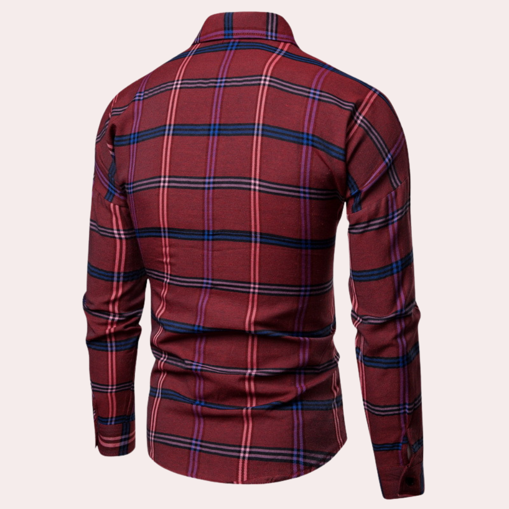 Nicolás® | Fashionable checked shirt for men