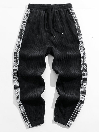 Avery® | Corduroy Paisley Print Panel Pants