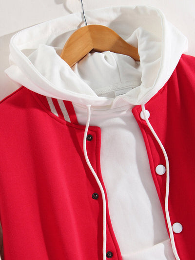 Zion | Contrast Baseball Jacket Without Hoodie