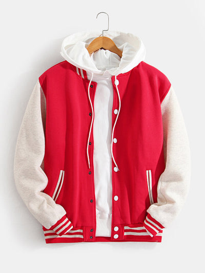 Zion | Contrast Baseball Jacket Without Hoodie