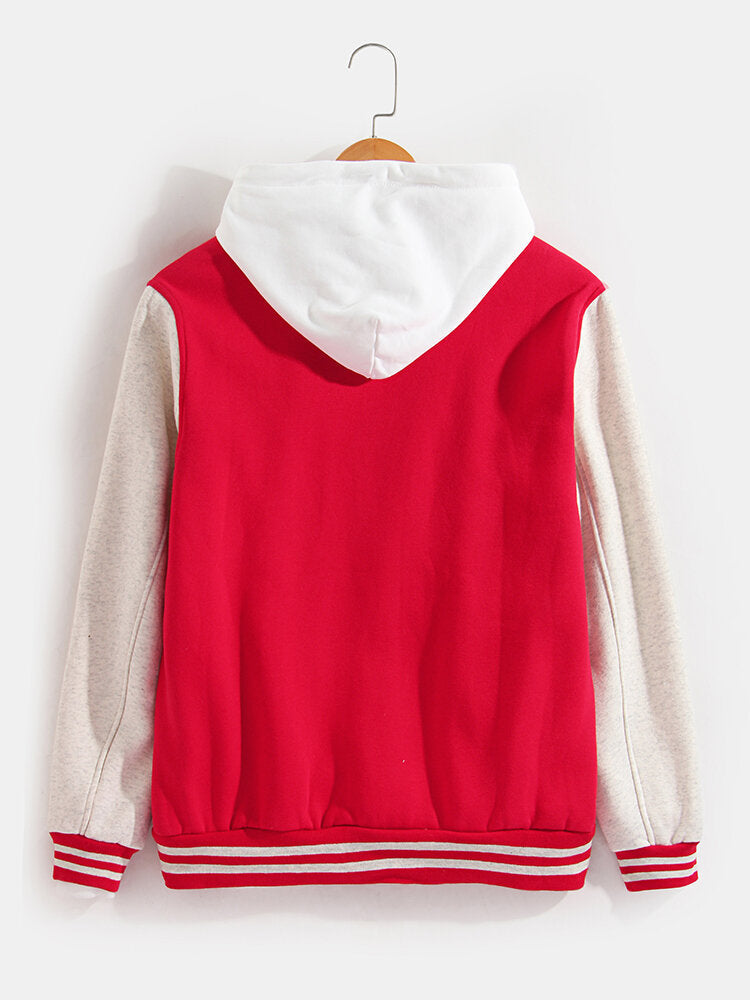 Zion | Contrast Baseball Jacket Without Hoodie