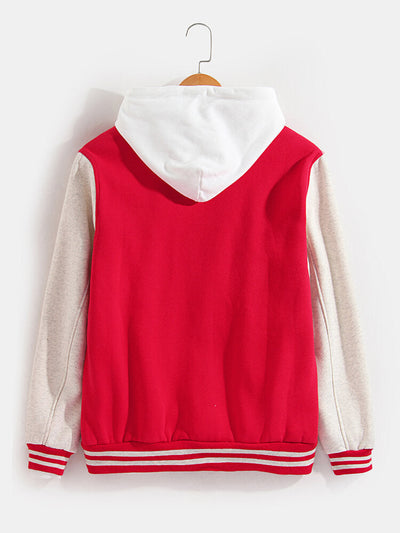 Zion | Contrast Baseball Jacket Without Hoodie