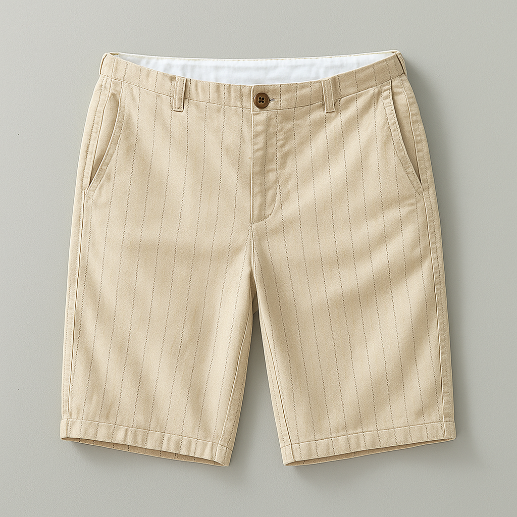 Zeno | Sloane Pinstripe Linen Shorts