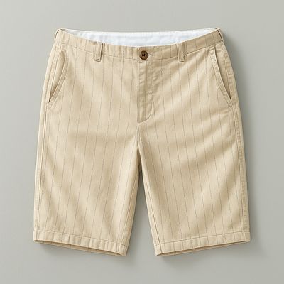 Zeno | Sloane Pinstripe Linen Shorts