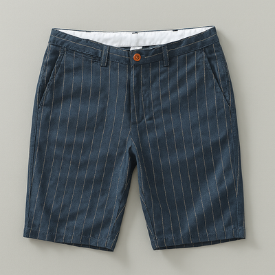 Zeno | Sloane Pinstripe Linen Shorts