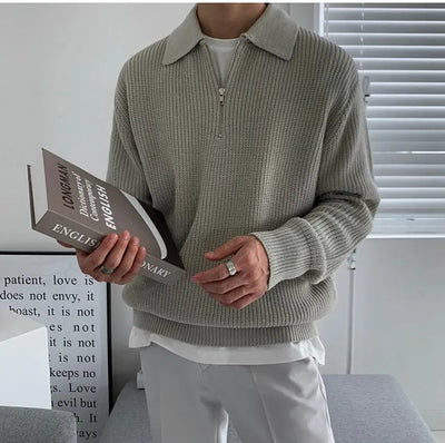 Ira® | Half-Zip Knitted Sweater For Men