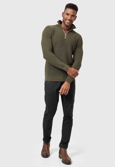 Cristóbal® | Stylish Sweatshirt With Quarter Zip Fastening