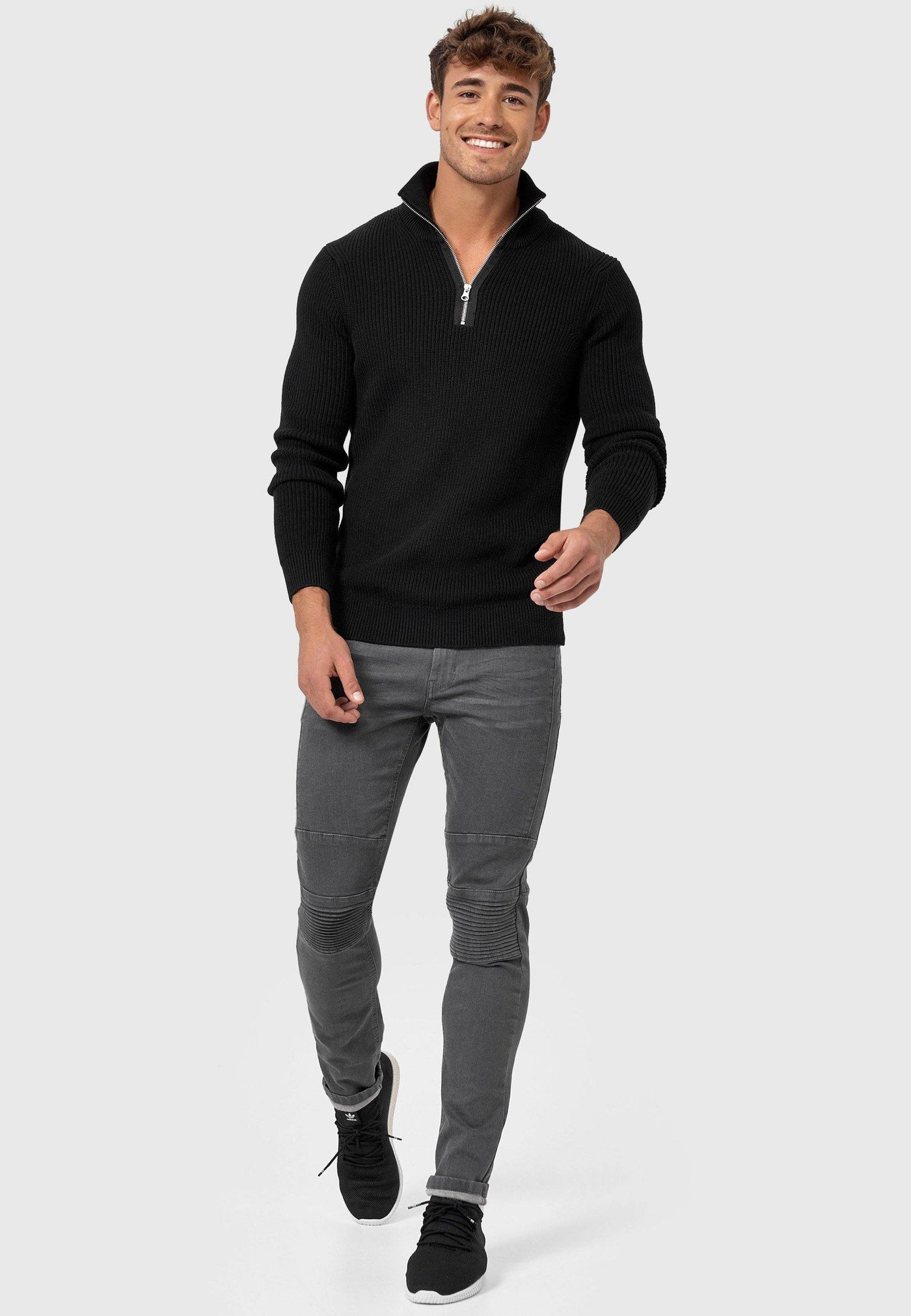 Kurt® | Stylish Sweatshirt With Quarter Zip Fastening