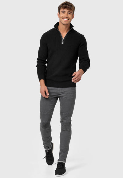 Kurt® | Stylish Sweatshirt With Quarter Zip Fastening