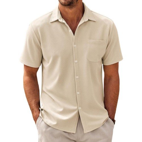 Men's Casal Cotn Blend Short Sleeve Shirt