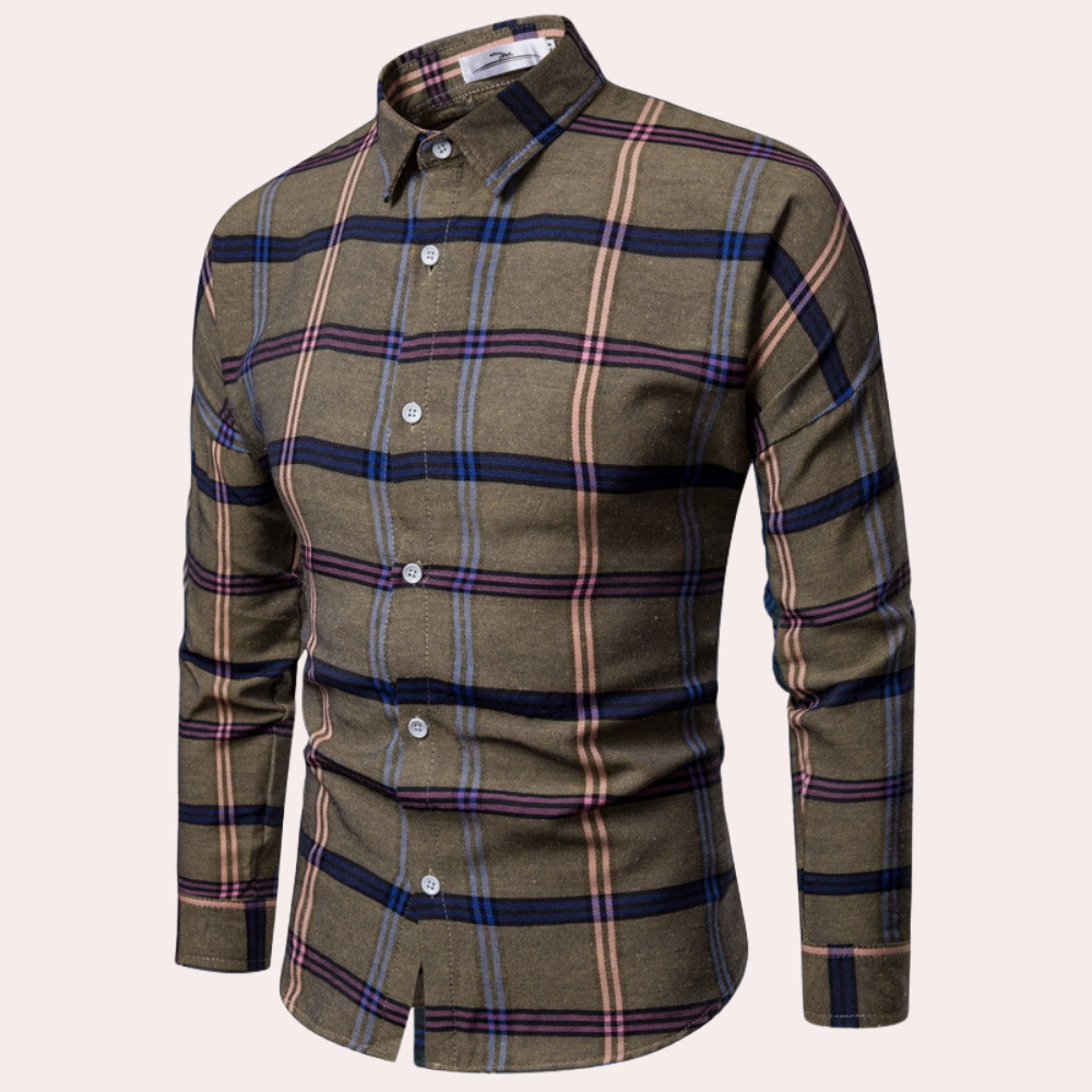 Nicolás® | Fashionable checked shirt for men