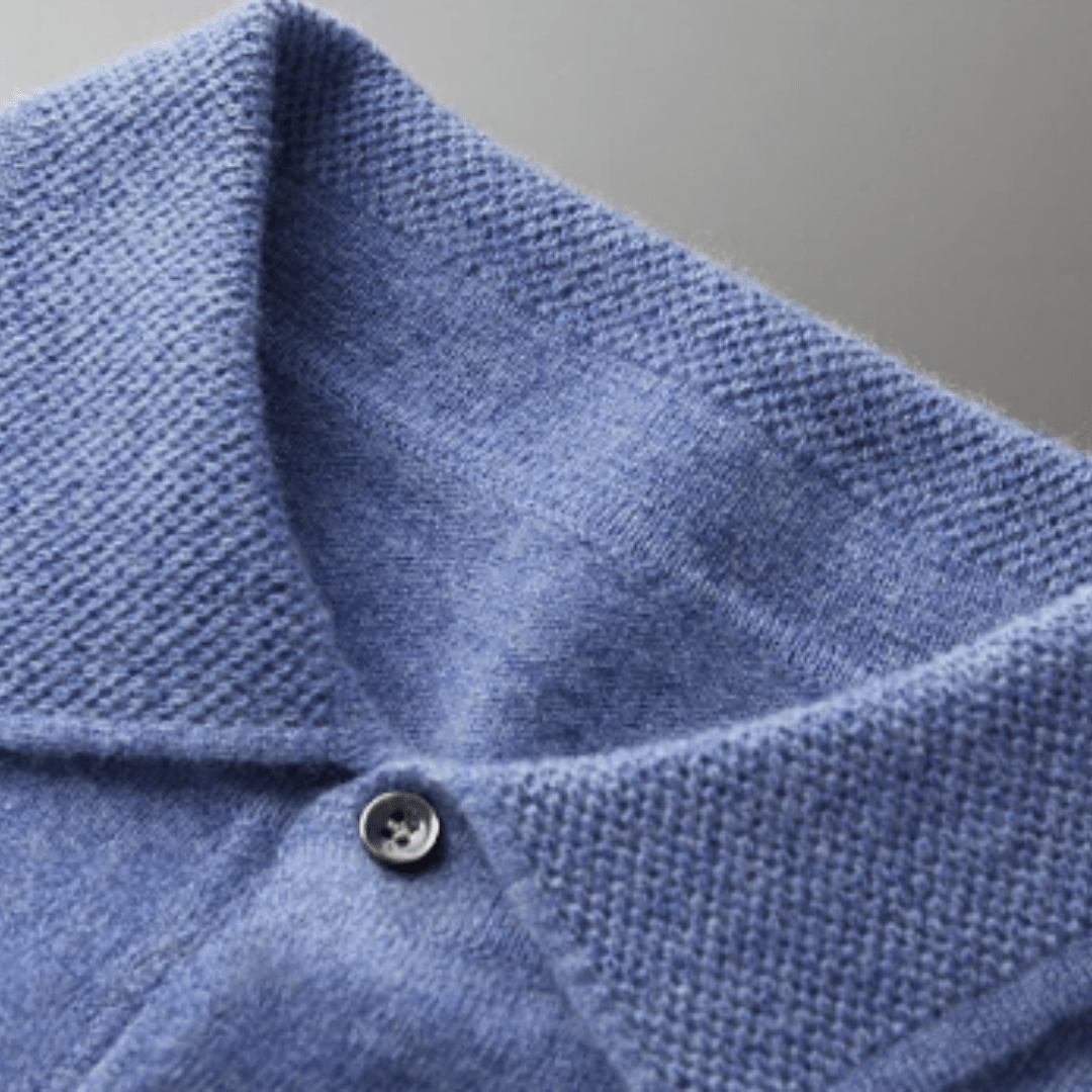 Jini | Classic wool polo with polo collar in anthracite