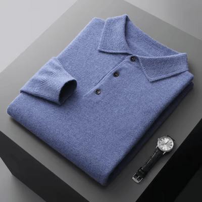 Jini | Classic wool polo with polo collar in anthracite