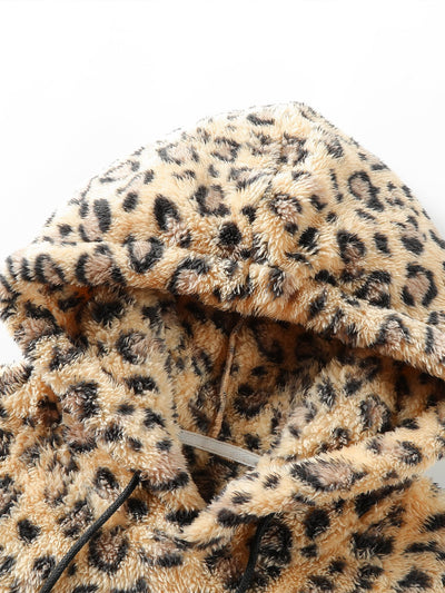 Lamar | Leopard Print Faux Fur Hoodie