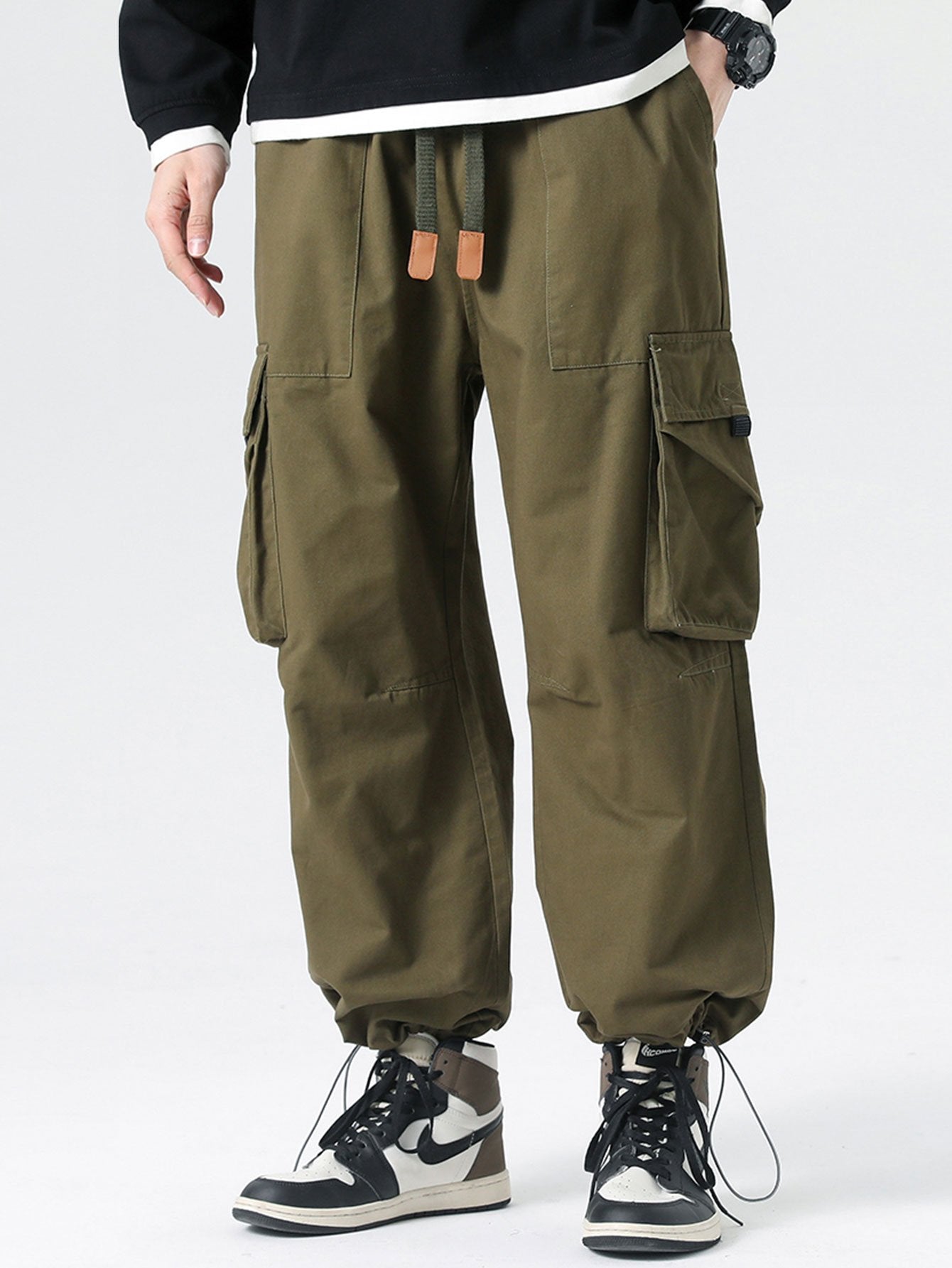 Bandon® | Elastic Drawstring Cuff Parachute Cargo Pants