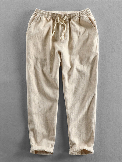 Conrad® | Linen Cotton Blend Cropped Pants
