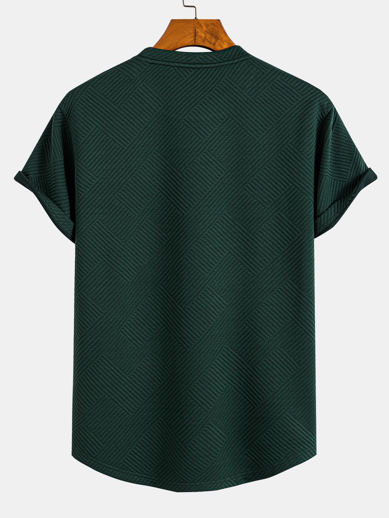 Zacarías® | Short Sleeve Stripe Jacquard Arc Hem T-Shirt