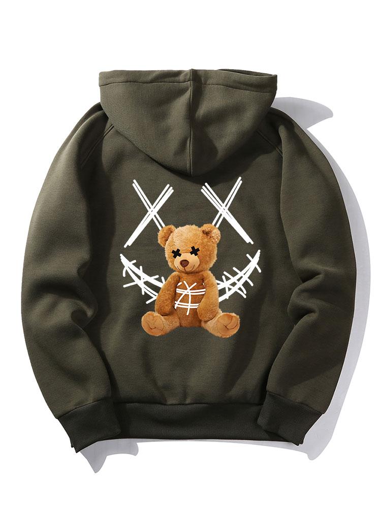 Casimir | Smiley Bear Back Print Hoodie