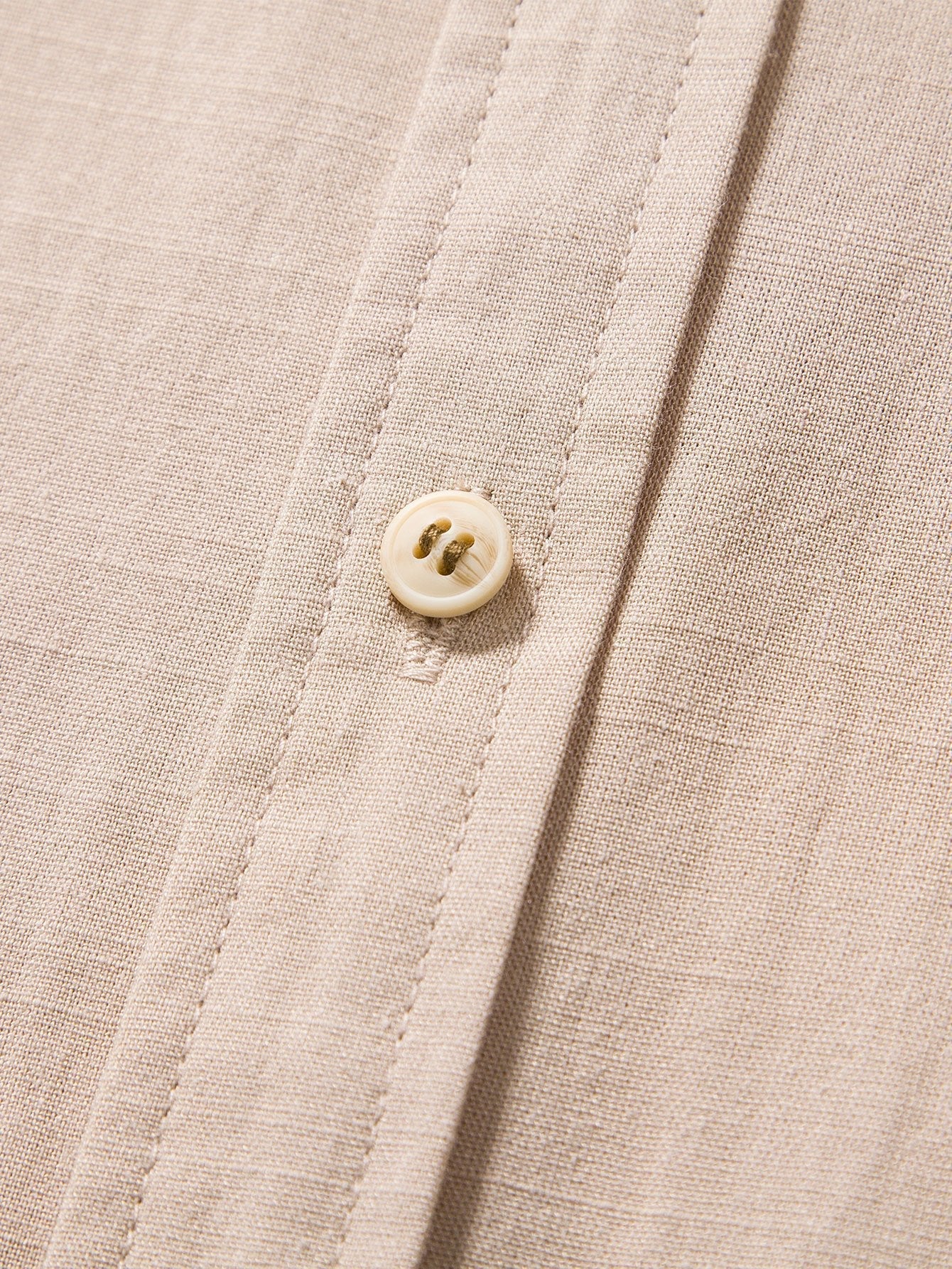 Altiok® | Linen Look Cotton Blend Stand Collar Shirt