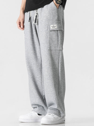 Erasto® | Relax Fit Straight Leg Jersey Cargo Pants