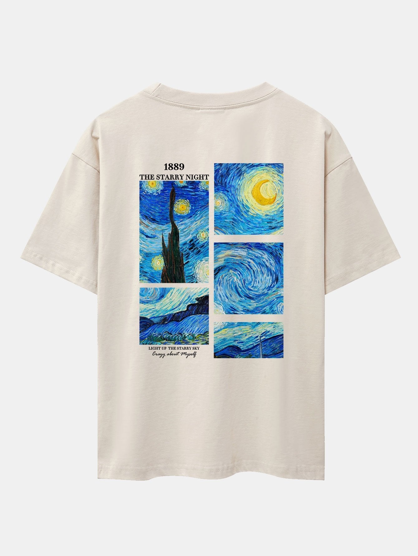 Hugh® | The Starry Night Back Print Drop Shoulder Oversize T-Shirt