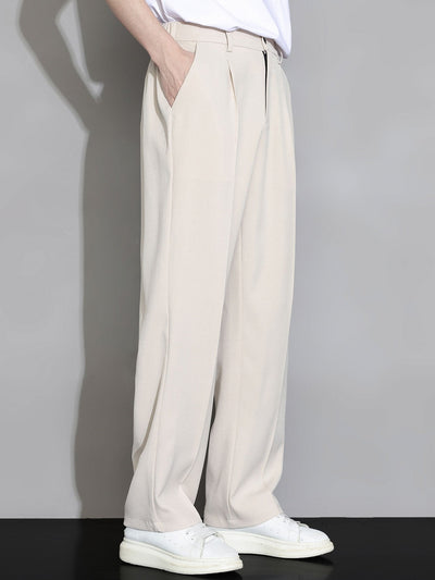 Eustaquio® | Relax Fit Elastic Waist Straight Leg Trousers