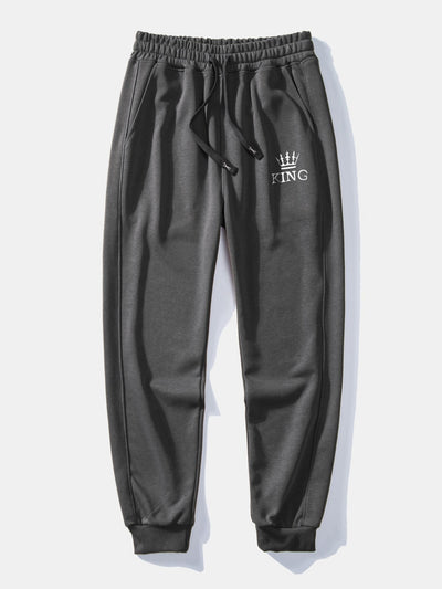 Azeem® | King Crown Print Jogging Pants