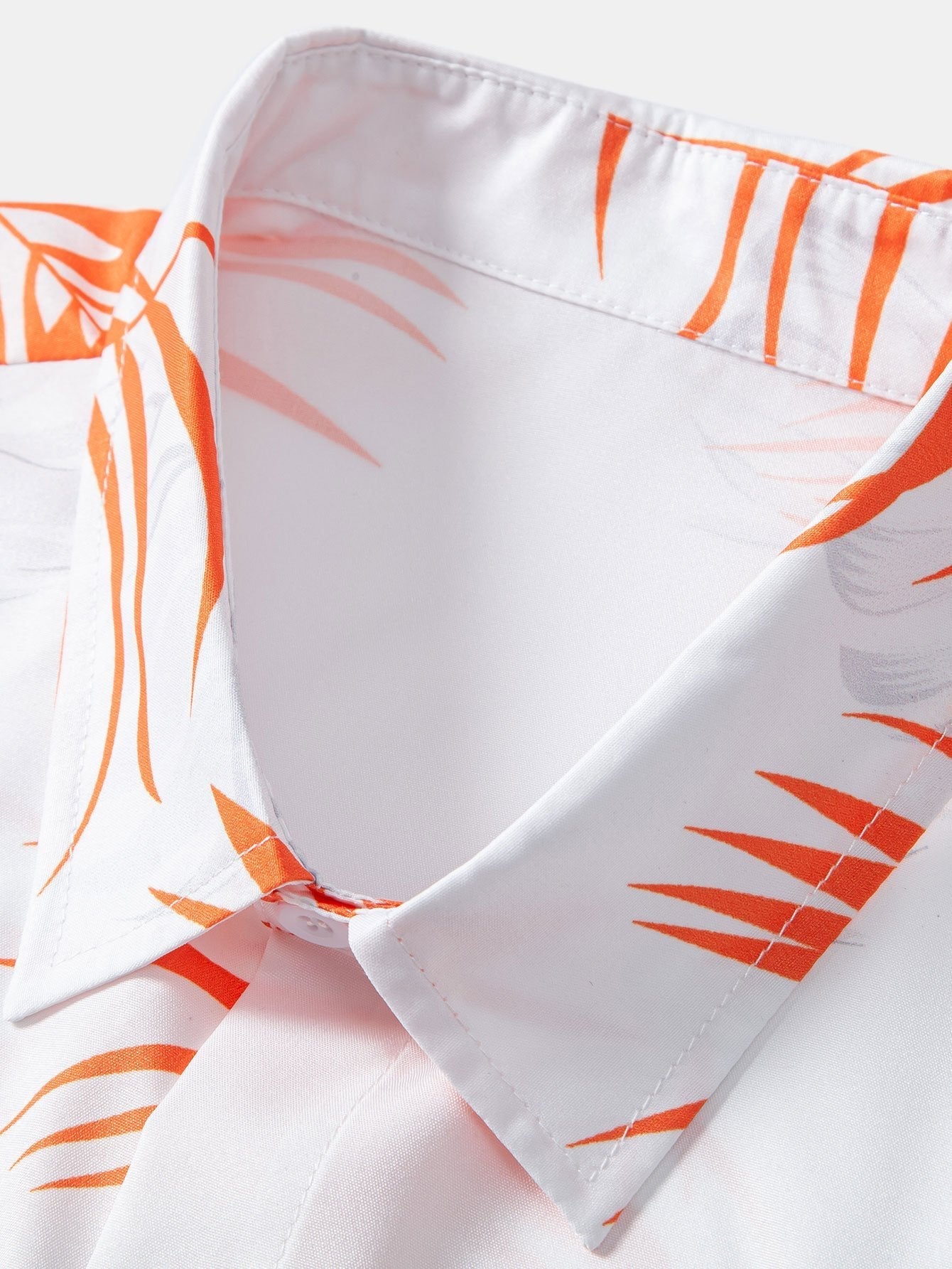 Marino® | Leaf Print Button Up Shirt & Man Mid Length Drawstring Swim Shorts