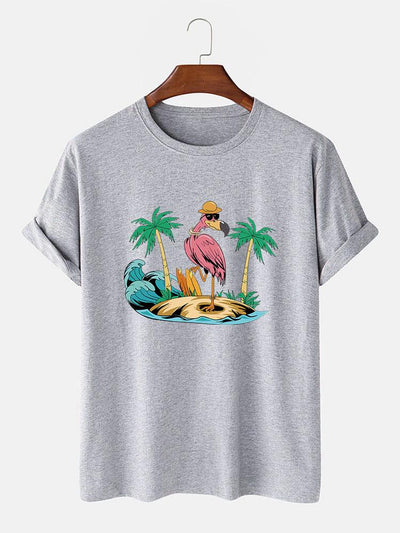 Brad® | Flamingo On Vacation Print T-Shirt