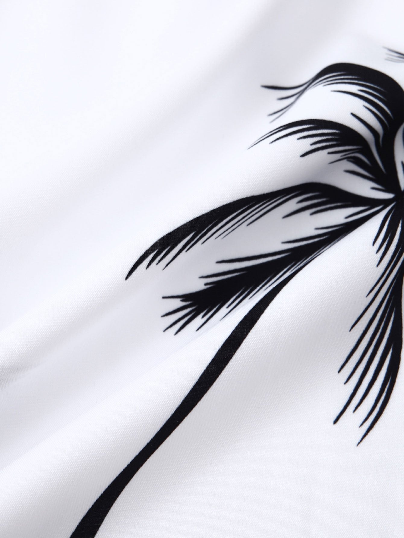 Aristofanes® | Tropical Leaf Print Button Up Shirt