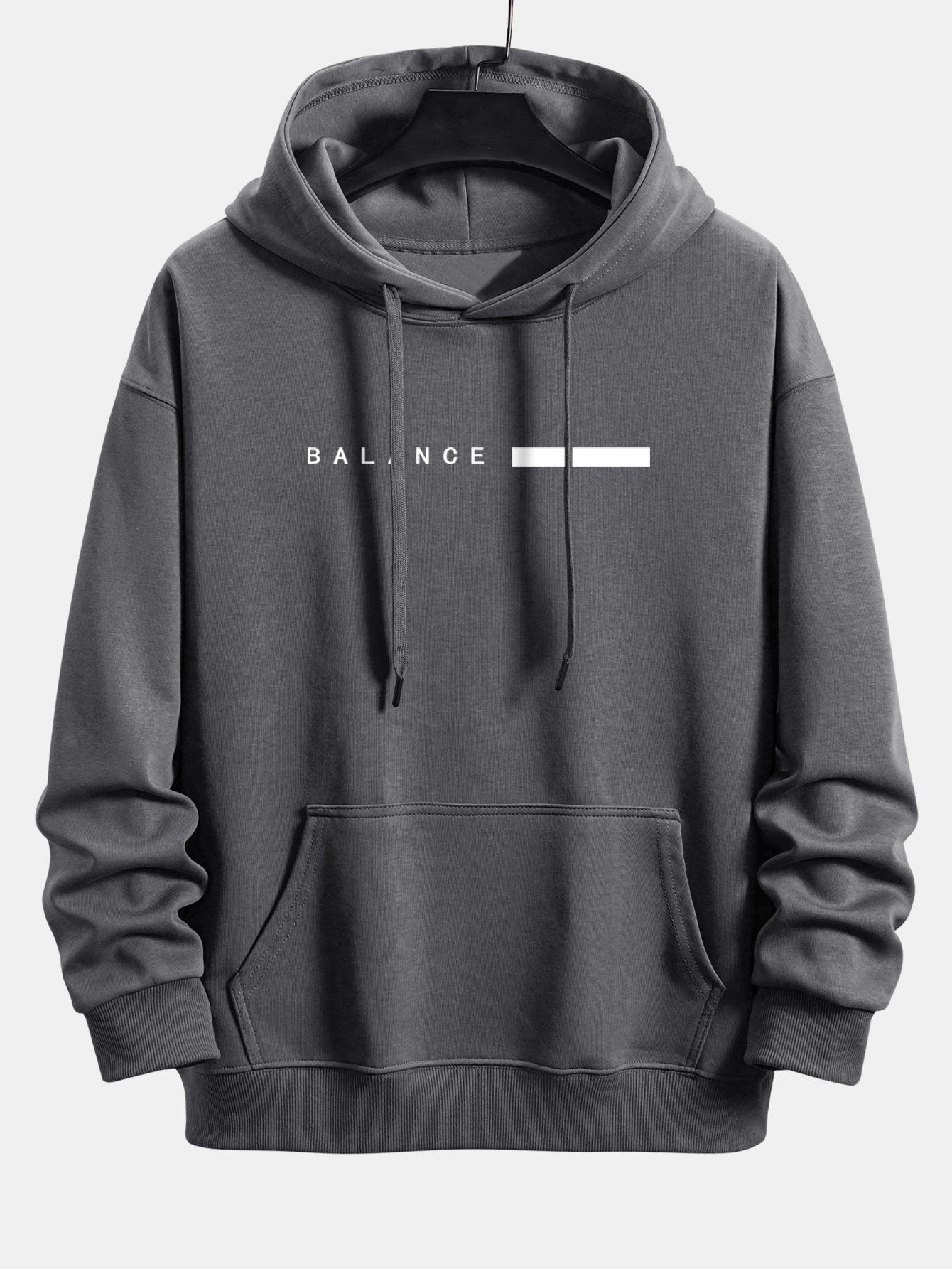 Alan | Balance Stripe Print Relax Fit Hoodie