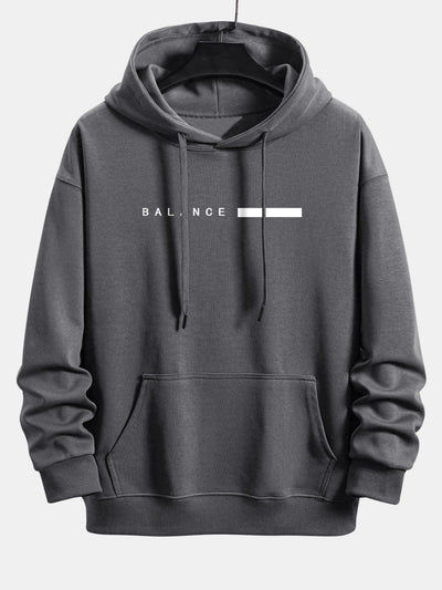 Alan | Balance Stripe Print Relax Fit Hoodie