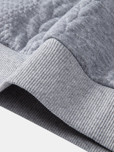 Bruce | Relax Fit Wheat Jacquard Hoodie