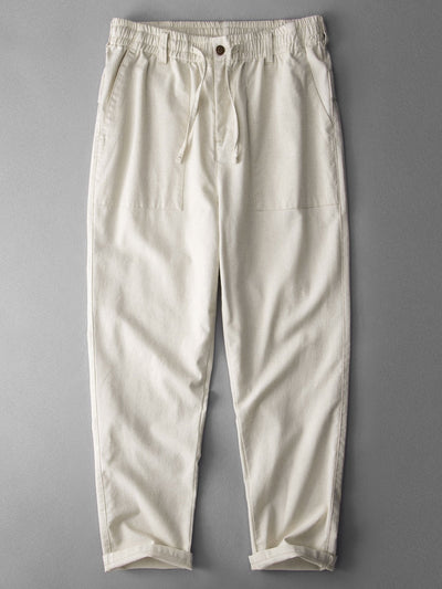 Fabricio® | Straight Leg Linen Cotton Blend Pants