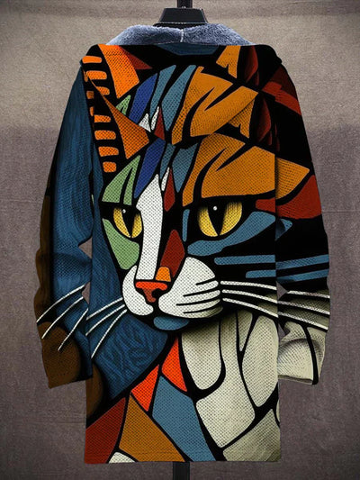 Lázaro | Cuddly Cat Abstract Hoodie for Women