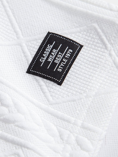 Ezra® | Geometric Jacquard Drawstring Shorts