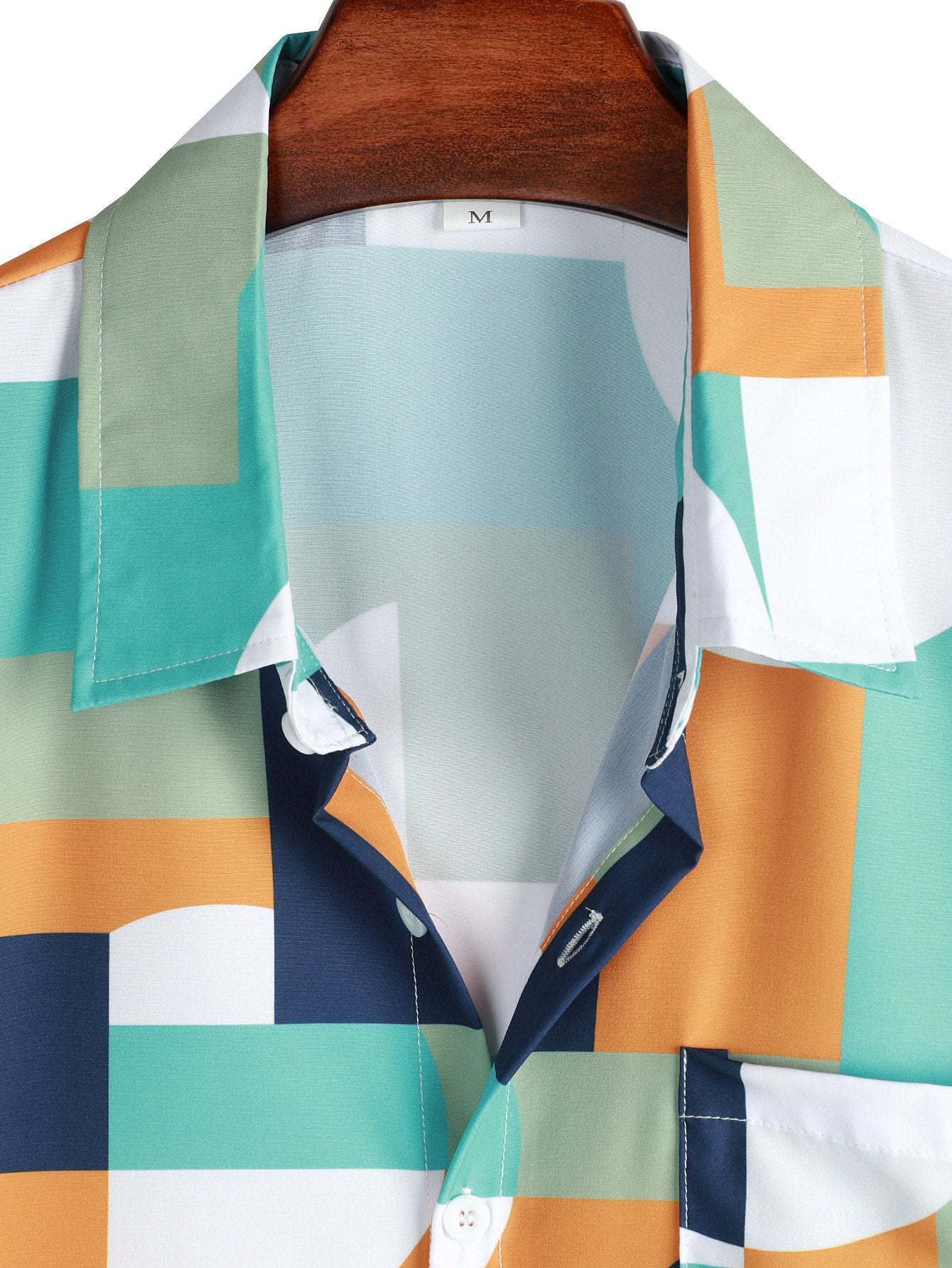 Argie® | Geometry Print Button Up Shirt