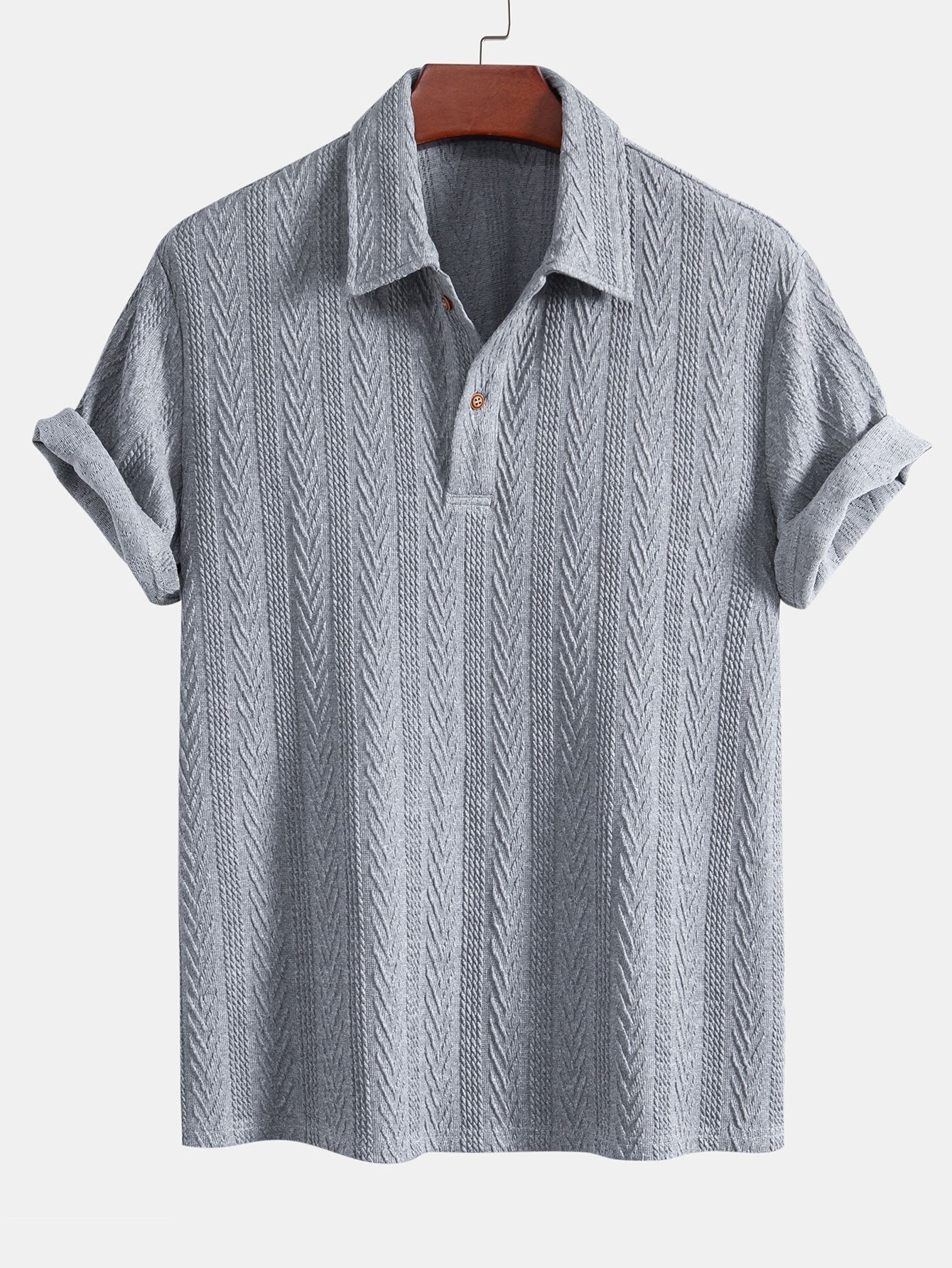 Yovanni® | Knitted Geometric Jacquard Polo