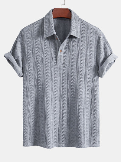 Yovanni® | Knitted Geometric Jacquard Polo