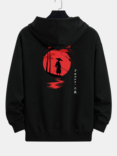 Jonathan | Slogan Samurai Back Print Relax Fit Hoodie