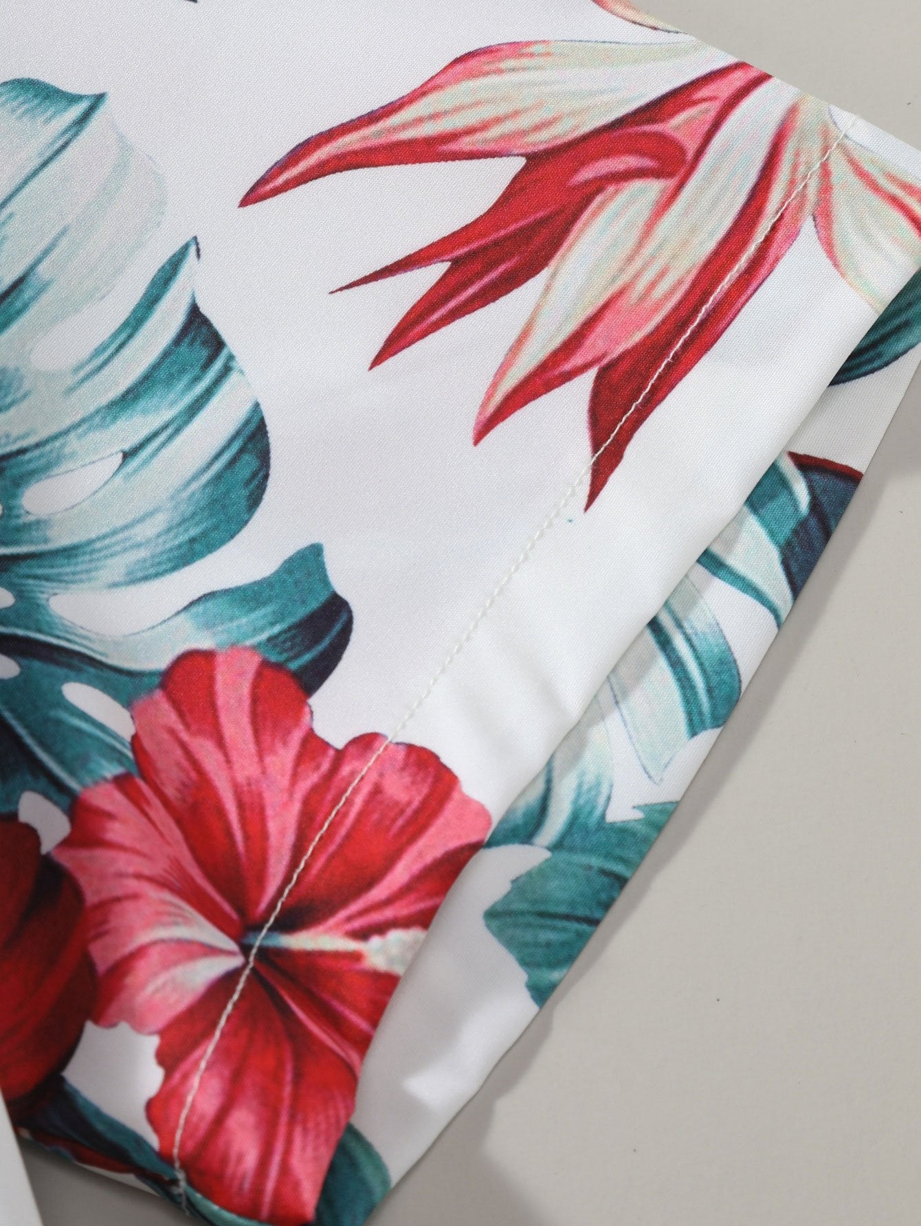 Aran® | Tropical Floral Print Button Up Shirt