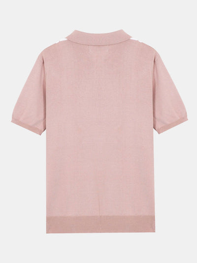 Ezra | Striped Short Sleeve Sweater Polo