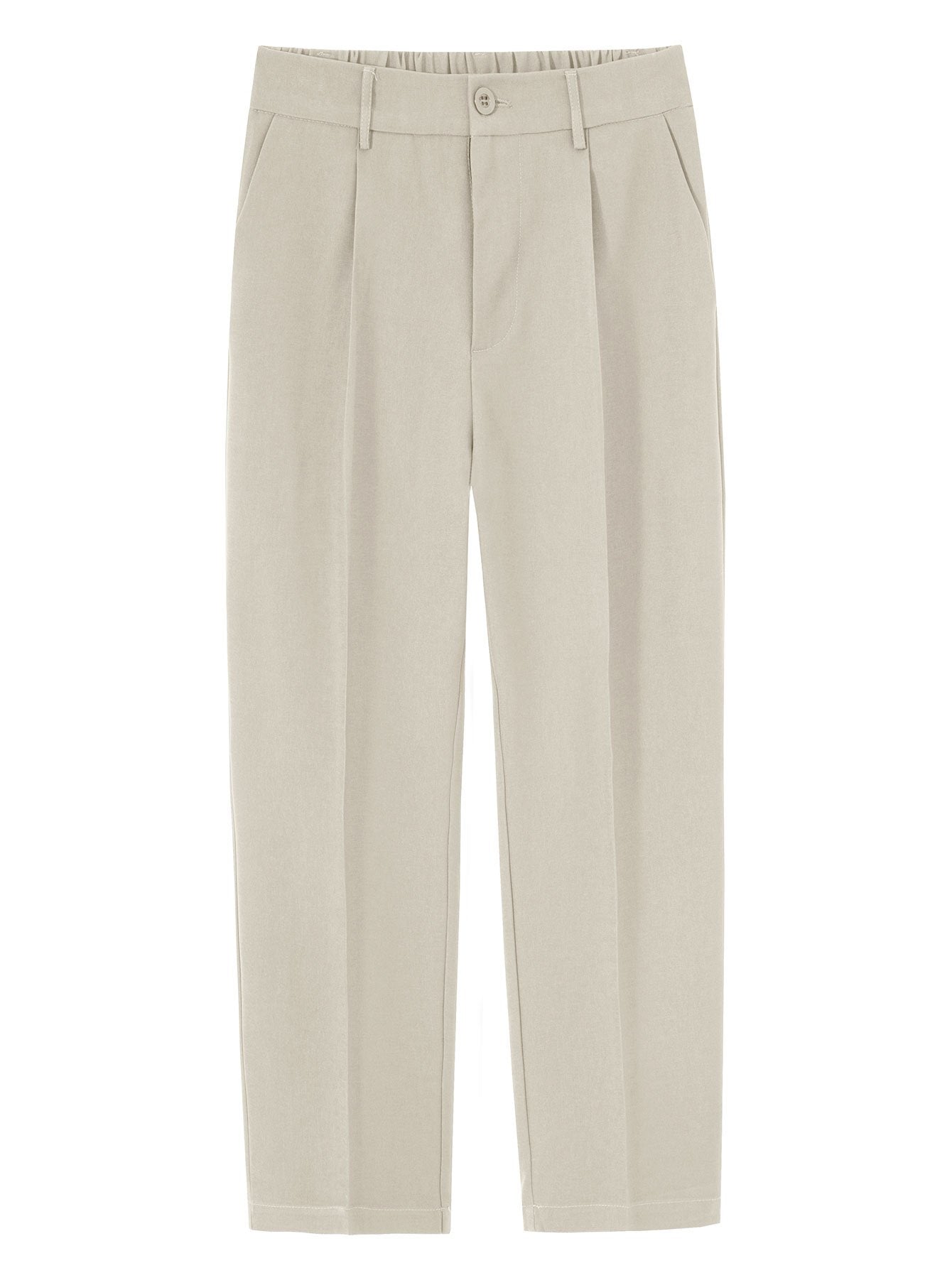 Eustaquio® | Relax Fit Elastic Waist Straight Leg Trousers