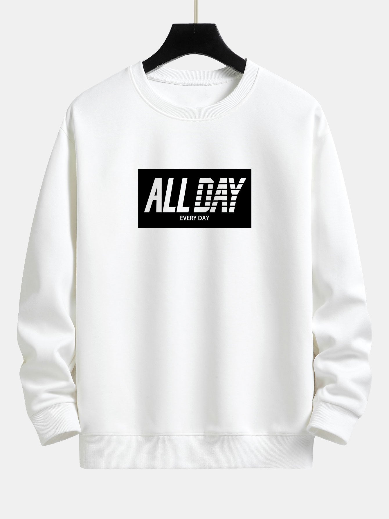 Aldhelm® | All Day Slogan Print Relax Fit Sweatshirt