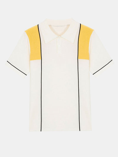 Jasper | Striped Color Block Short Sleeve Sweater Polo