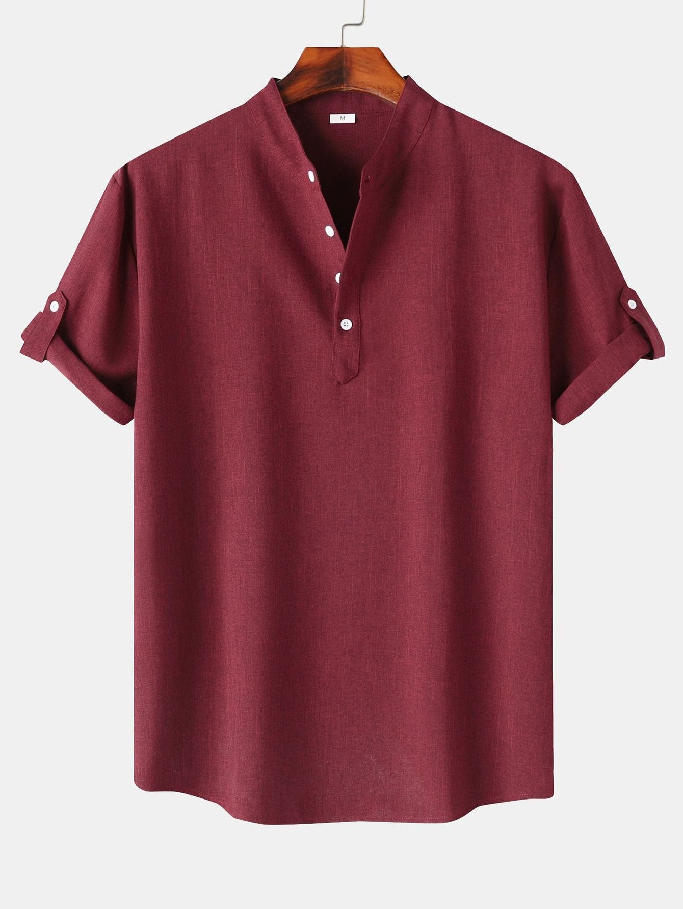Clifford® | Short Sleeve Linen Look Henley Shirt