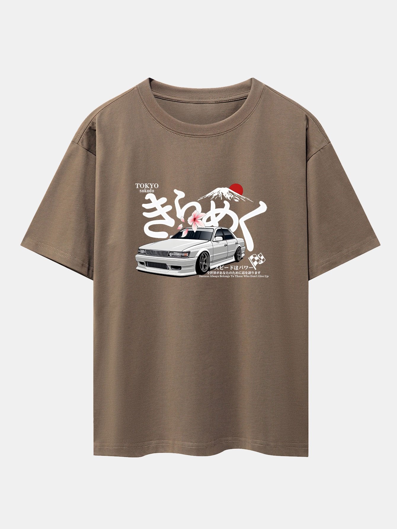 Killian® | Tokyo Mt. Fuji Car Print Drop Shoulder Oversize T-Shirt