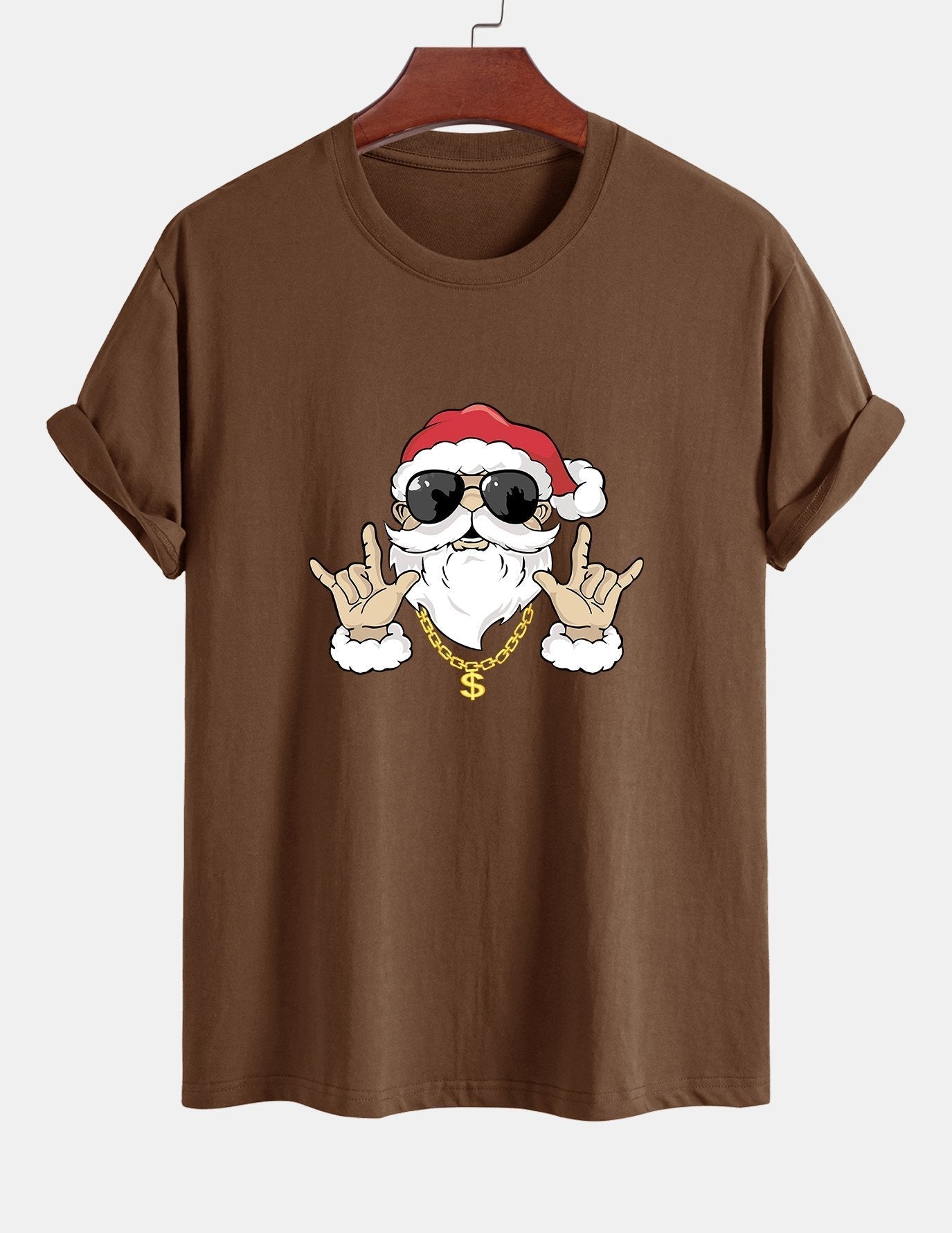 Albano® | Hip Hop Santa Print Cotton T-Shirt