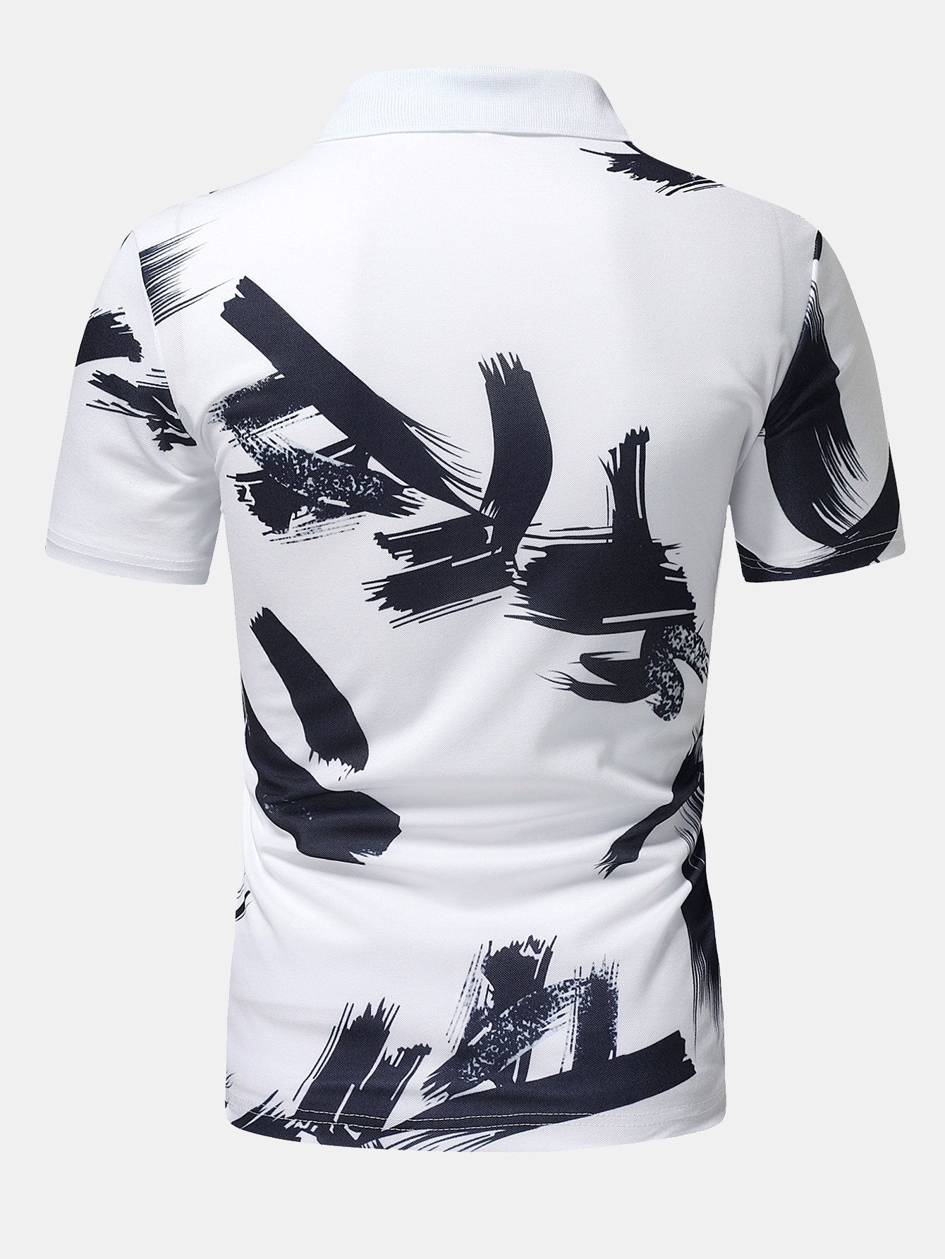 Kevin® | Brushstroke Print Polo Shirt