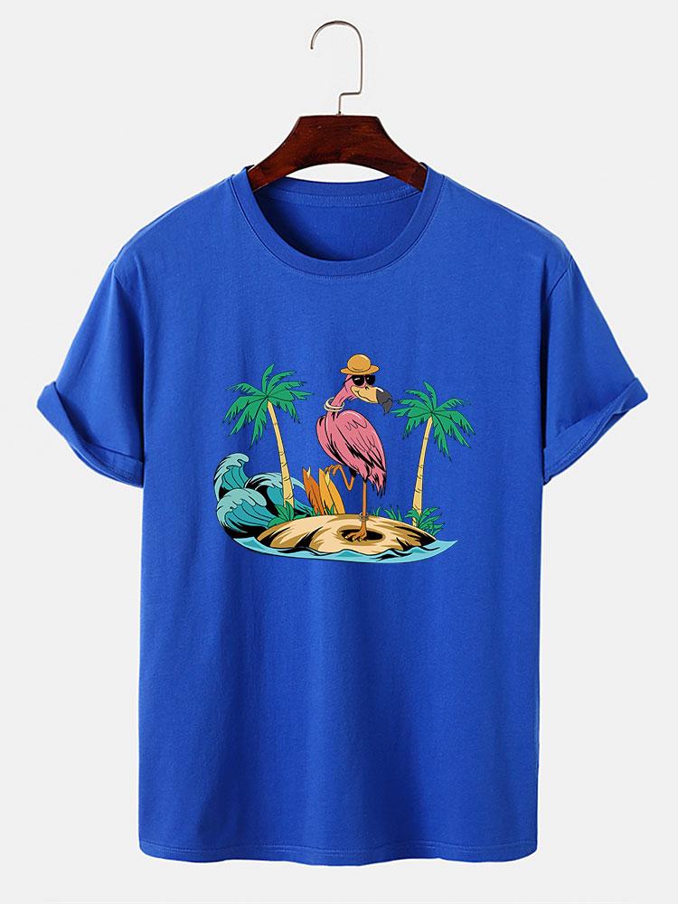 Austin® | Flamingo On Vacation Print T-Shirt